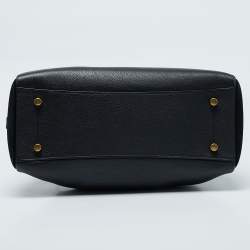 Pre Owned Coach Black Leather and Suede Lora Carryall Satchel