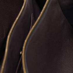 Pre Owned Coach Black Leather and Suede Lora Carryall Satchel