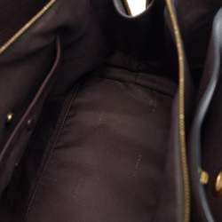 Pre Owned Coach Black Leather and Suede Lora Carryall Satchel