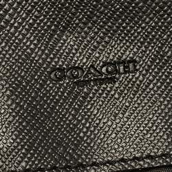 Coach Black Signature Coated Canvas Peyton Continental Wallet
