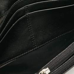 Coach Black Signature Coated Canvas Peyton Continental Wallet