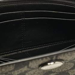 Coach Black Signature Coated Canvas Peyton Continental Wallet