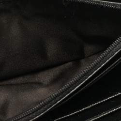 Coach Black Signature Coated Canvas Peyton Continental Wallet