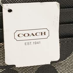 Coach Black Signature Coated Canvas Peyton Continental Wallet