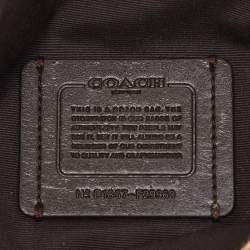 Coach Beige/White Signature Canvas and Leather Swingpack File Crossbody Bag