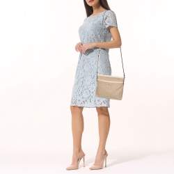 Coach Beige/White Signature Canvas and Leather Swingpack File Crossbody Bag