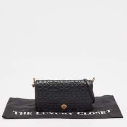 Pre Owned حقيبة كروس كوتش دينكي جلد بالشعار بيج 