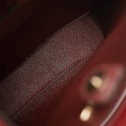 Coach Red/Brown Signature Coated Canvas and Leather Small Town Bucket Bag