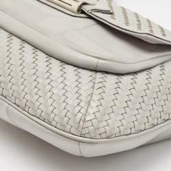 Coach Grey Woven Leather Kristin Hobo