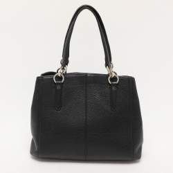 Coach Black Leather Christie Carryall Satchel