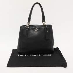 Coach Black Leather Christie Carryall Satchel