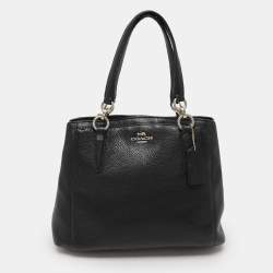 Coach Black Leather Christie Carryall Satchel