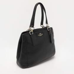 Coach Black Leather Christie Carryall Satchel