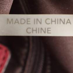 Pre Owned Coach Burgundy Croc Embossed Leather Shoulder Bag