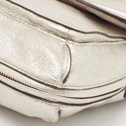 Coach Silver Leather Kristin Flap Shoulder Bag