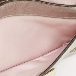 Coach Silver Leather Kristin Flap Shoulder Bag
