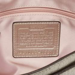 Coach Silver Leather Kristin Flap Shoulder Bag