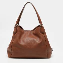Coach Brown Leather Edie Shoulder Bag