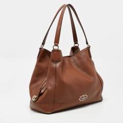 Coach Brown Leather Edie Shoulder Bag
