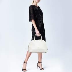 Coach Off White Croc Embossed Leather Sierra Satchel
