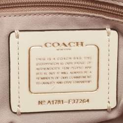 Coach Off White Croc Embossed Leather Sierra Satchel