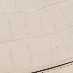 Coach Off White Croc Embossed Leather Sierra Satchel