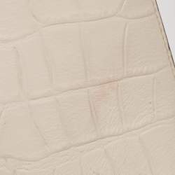 Coach Off White Croc Embossed Leather Sierra Satchel