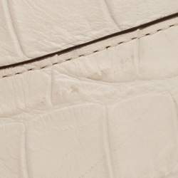 Coach Off White Croc Embossed Leather Sierra Satchel
