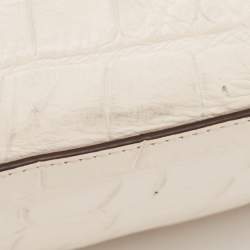 Coach Off White Croc Embossed Leather Sierra Satchel
