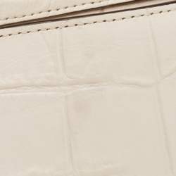 Coach Off White Croc Embossed Leather Sierra Satchel
