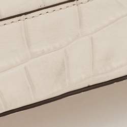 Coach Off White Croc Embossed Leather Sierra Satchel