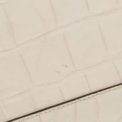 Coach Off White Croc Embossed Leather Sierra Satchel