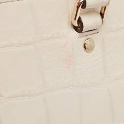 Coach Off White Croc Embossed Leather Sierra Satchel