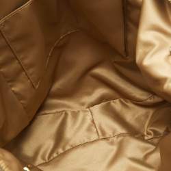 Pre Owned Coach Olive Green Op Art Embossed Patent Leather Madison Satchel