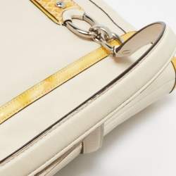 Coach Tricolor Croc Embossed and Leather Kristin Flap Satchel