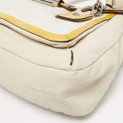 Coach Tricolor Croc Embossed and Leather Kristin Flap Satchel