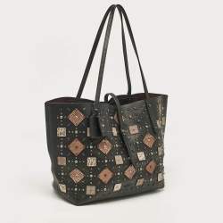 مملوكة مسبقًا Coach Black Leather Upcrafted Market Tote