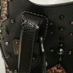 مملوكة مسبقًا Coach Black Leather Upcrafted Market Tote