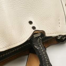 مملوكة مسبقًا Coach White/Black Leather Rogue Tote