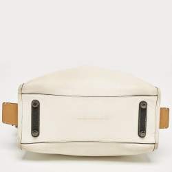 مملوكة مسبقًا Coach White/Black Leather Rogue Tote