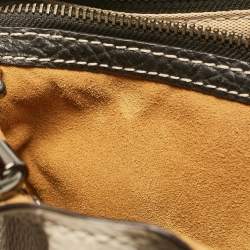 مملوكة مسبقًا Coach White/Black Leather Rogue Tote