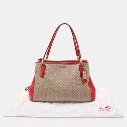 Coach Beige Coach Op Art Canvas and Leather Madison Phoebe Shoulder Bag