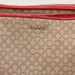 Coach Beige Coach Op Art Canvas and Leather Madison Phoebe Shoulder Bag