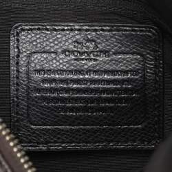 Coach Brown/Black Signature Coated Canvas and Leather Carriage Print Satchel