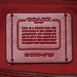 Pre Owned Coach Red Leather Edie Shoulder Bag