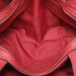 Pre Owned Coach Red Leather Edie Shoulder Bag