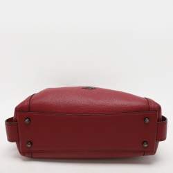 Pre Owned Coach Red Leather Edie Shoulder Bag