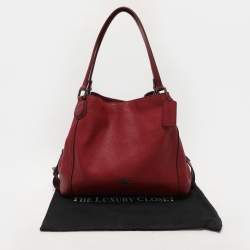 Pre Owned Coach Red Leather Edie Shoulder Bag