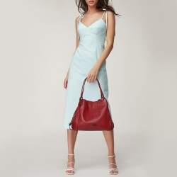 Pre Owned Coach Red Leather Edie Shoulder Bag