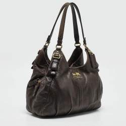 Pre Owned Coach Dark Brown Leather Madison Hobo